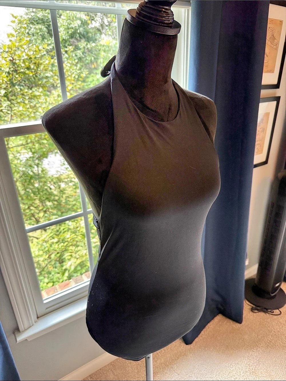 Anthropologie Still Here Halter Cami Black Tank Top Small